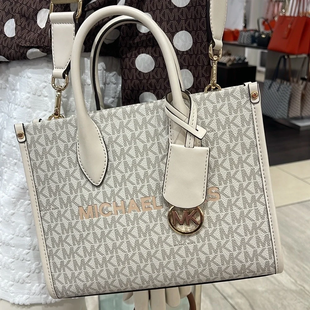 Michael Kors Mirella Small Signature Logo Crossbody Shopper TZ XBODY Bag LT CRM